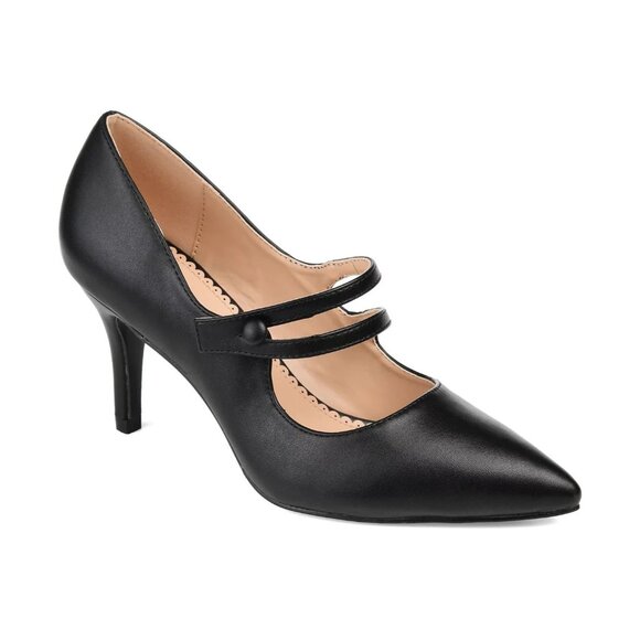 Journee Collection Womens Sidney Mary Jane Pumps Black 6 MSRP $94 - Picture 1 of 4